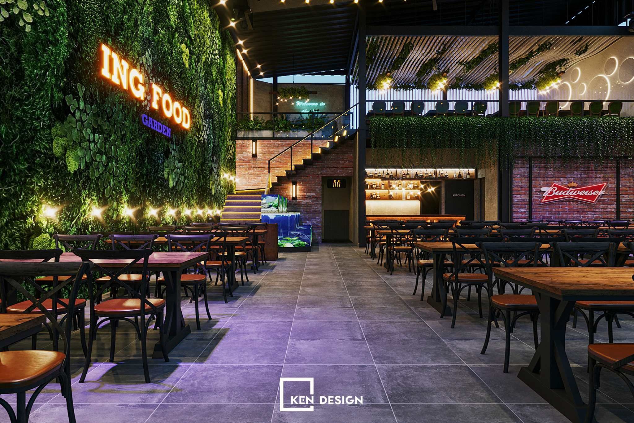 mẫu thiết kế nhà hàng beer club